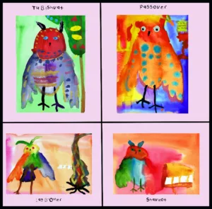 Jewish Holiday Greeting Cards - Featuring Rita's Owl Collection (Pack of 8 and 16)