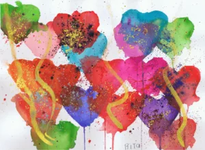 Rita Winkler Painting: Abstract Hearts
