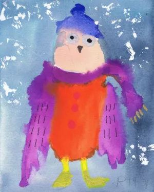 Rita Winkler Painting: An Owl Named Snowy