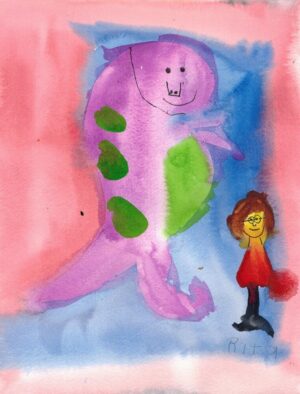 Rita WInkler's painting Barney and Me