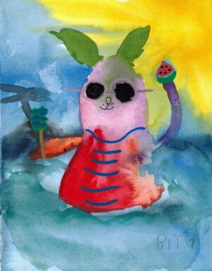Rita Winkler's painting Beach Rabbit