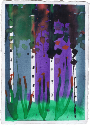 Rita Winkler Painting: Birch Trees