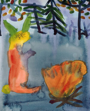 Rita Winkler's Painting Campfire Bunny