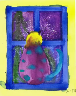 Rita Winkler Painting: Cat in the Window
