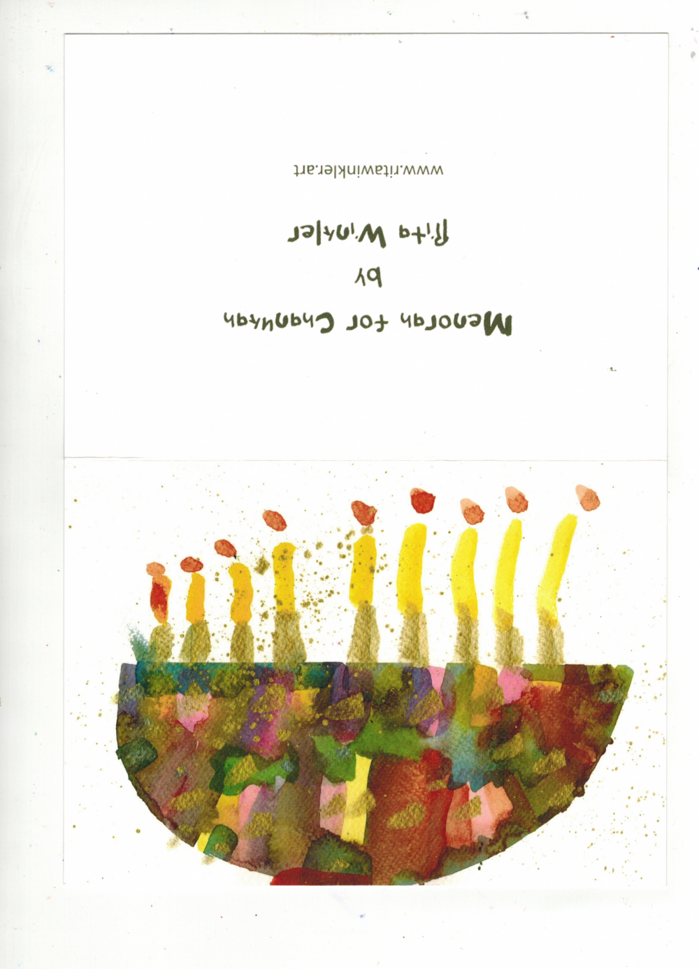 Rita Winkler's Paintings: Chanukah Card Outside