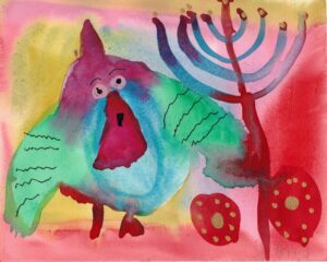 Rita Winkler's Paintings: Chanukah Chicken
