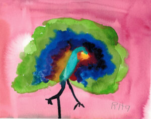 Rita Winkler's Painting Dancing Peacock