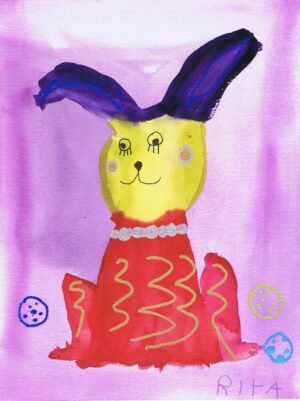 Rita Winkler Painting: Fancy Bunny