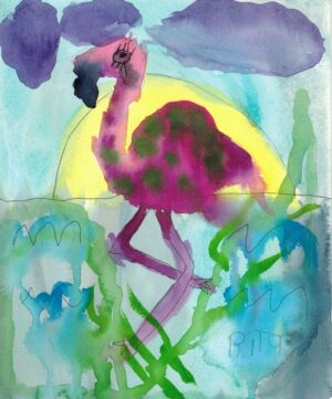 Rita Winkler Painting: Flamingo in the Sun