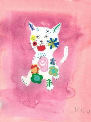 Rita Winkler's Painting Flower Cat