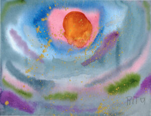 Rita Winkler's Painting Gold Galaxy