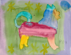 Rita Winkler's Painting Husky Dog