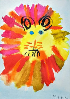 Rita Winkler's Painting Lions
