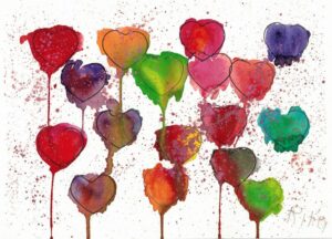 Rita Winkler Painting: Lots of Hearts