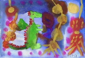 Rita Winkler Painting: Moon the Dragon