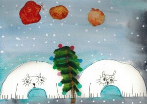 Rita Winkler's painting Polar Bears in the Snow