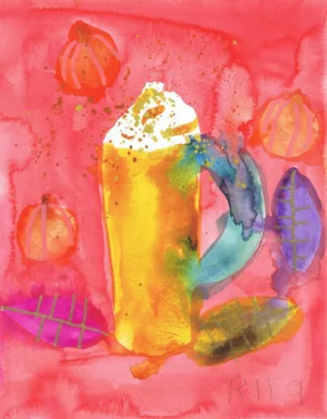 Rita WInkler painting: Pumpkin Latte