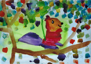 Rita Winkler's Painting Rachel the Malabar Squirrel