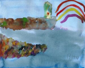 Rita WInkler's painting Rocky Shore