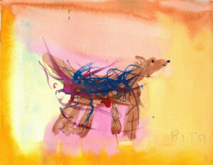 Rita Winkler's Painting Scruffy Dog