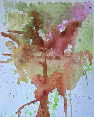 Rita Winkler's Painting Splatter Tree Art