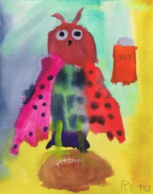 Rita Winkler Painting: Superb Owl