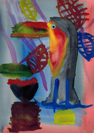 Rita Winkler's Painting Toucan with Apples