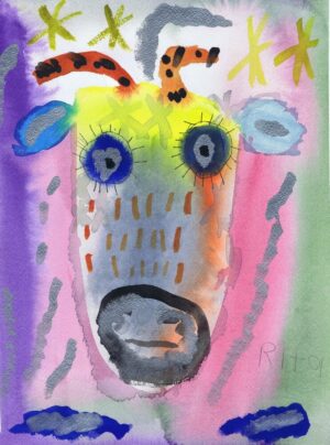 Rita Winkler Painting: Winter Cow